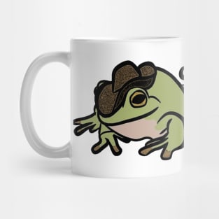 Cowboy Frog shirt, On the outside I'm hootin but on the inside I'm hollerin, Ironic meme Mug